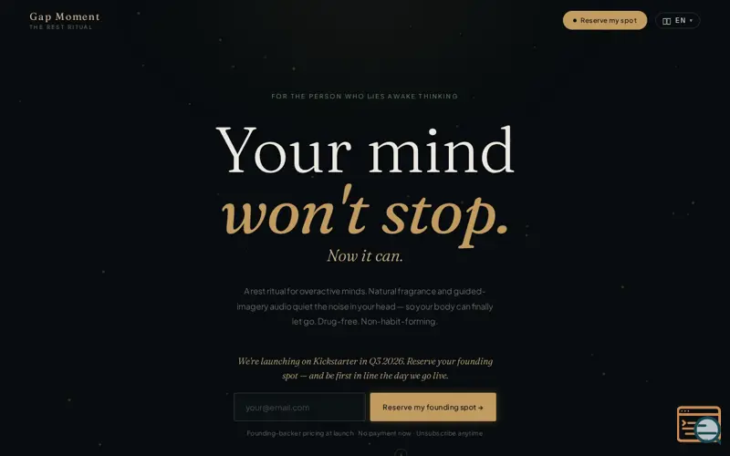 Screenshot of Gap Moment