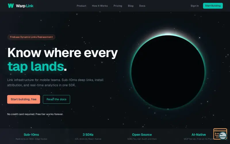 Screenshot of WarpLink