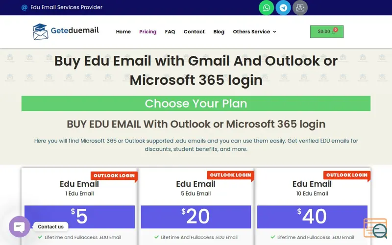 Screenshot of Geteduemail