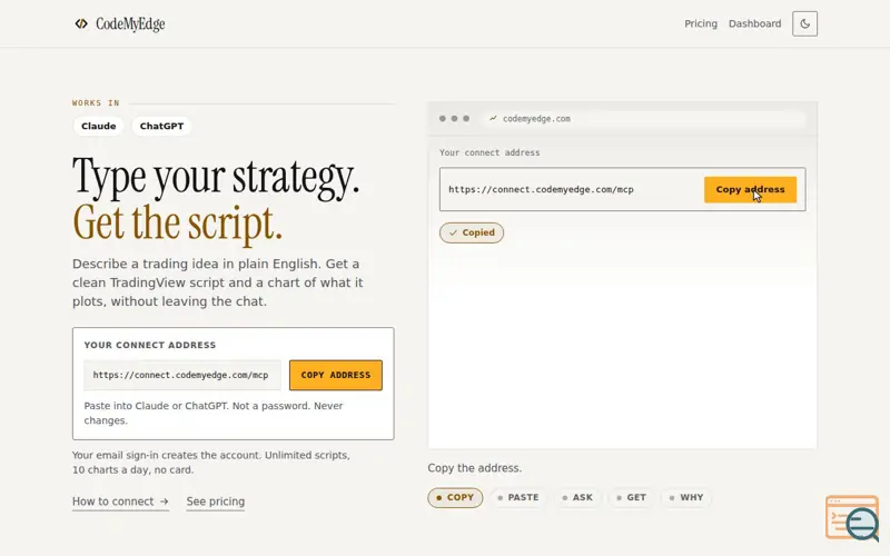 Screenshot of CodeMyEdge