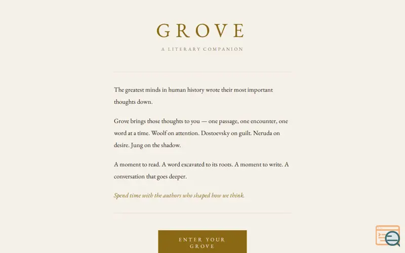 Screenshot of Grove