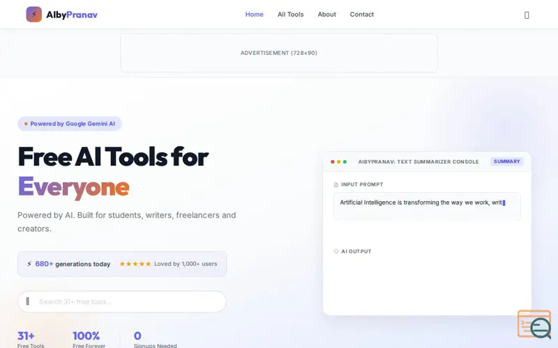 Screenshot of AIbyPranav