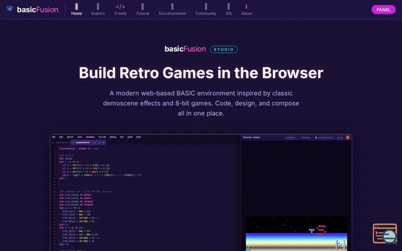 Screenshot of basicfusion studio