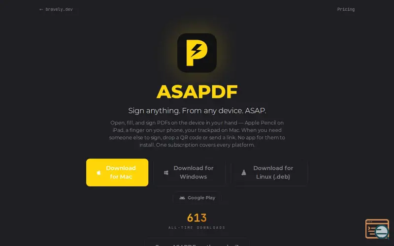 Screenshot of ASAPDF