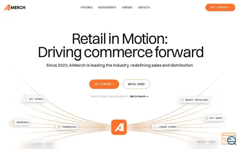 Screenshot of AiMerch • Retail in Motion