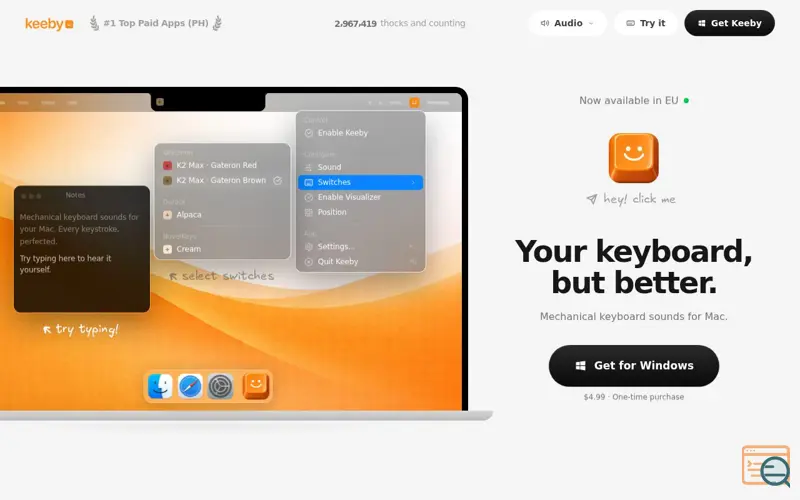 Screenshot of Keeby for Windows