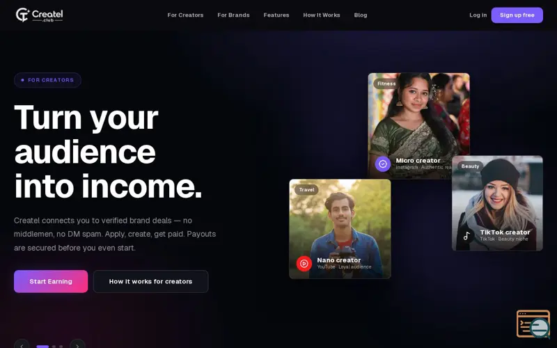 Screenshot of Createl Club