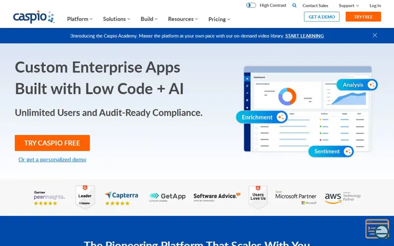 Screenshot of Caspi