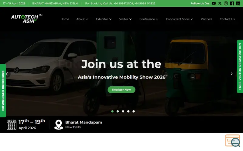 Screenshot of EV Expo India 2026