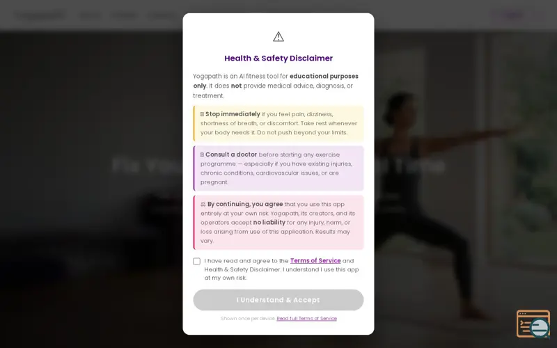Screenshot of Yogapath