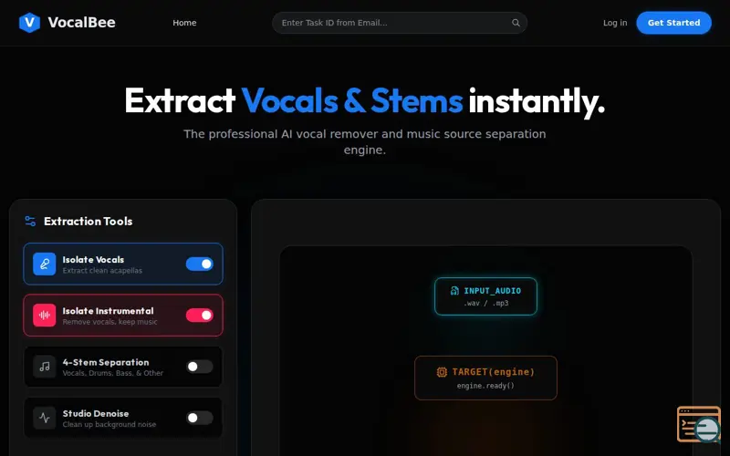 Screenshot of VocalBee