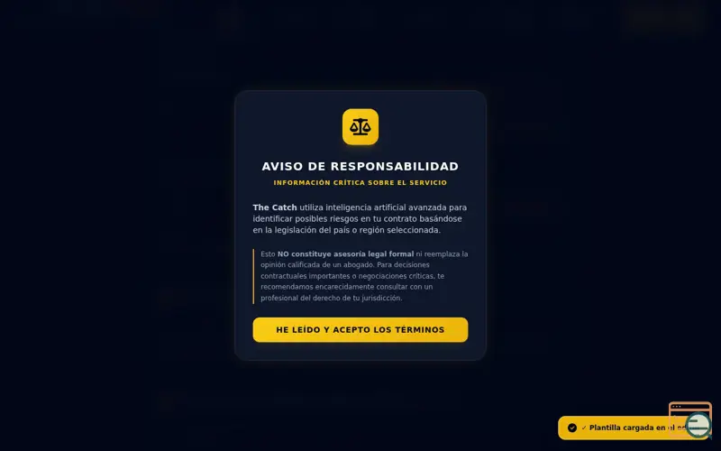 Screenshot of The Catch - Analizador Universal de Contratos & Memoria Contextual