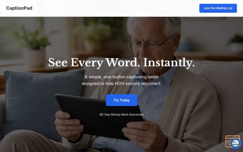 Screenshot of CaptionPad