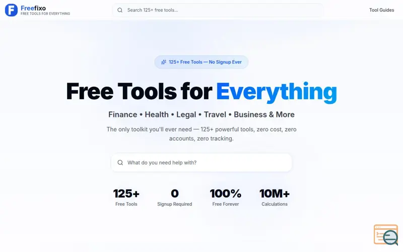 Screenshot of FreeFixo