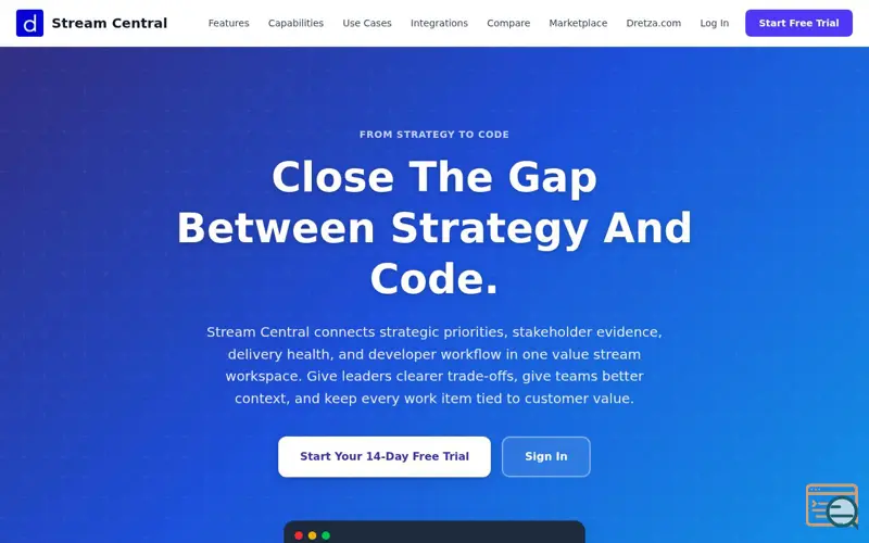 Screenshot of Stream Central by Dretza
