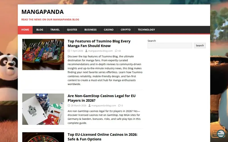 Screenshot of Mangapanda