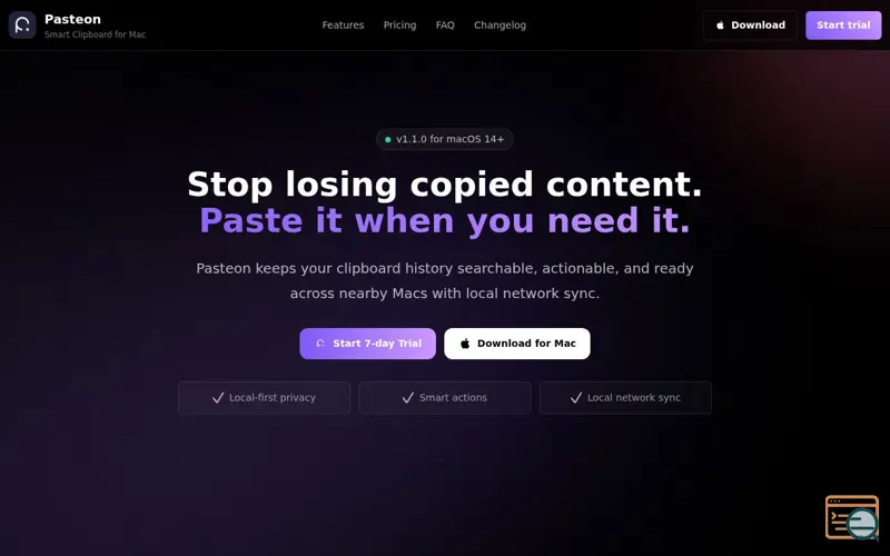 Screenshot of Pasteon 1.1