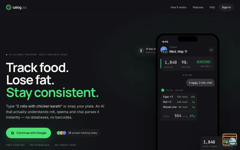 Screenshot of calog.cc