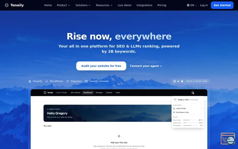 Screenshot of Tonaily