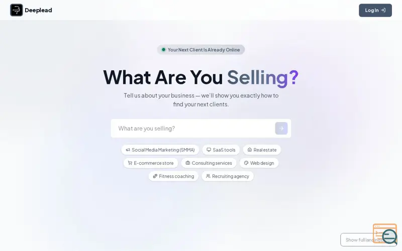 Screenshot of Deeplead, a launch using Hyros