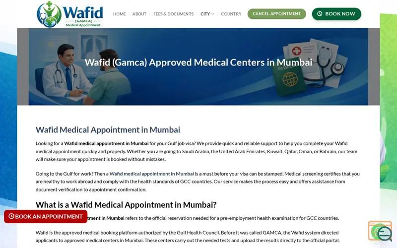 Screenshot of wafidindia, a launch using Chaty