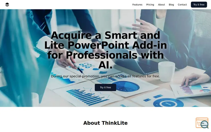 Screenshot of ThinkLite — Lightweight PowerPoint Add