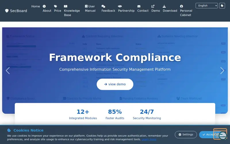 Screenshot of SecBoard