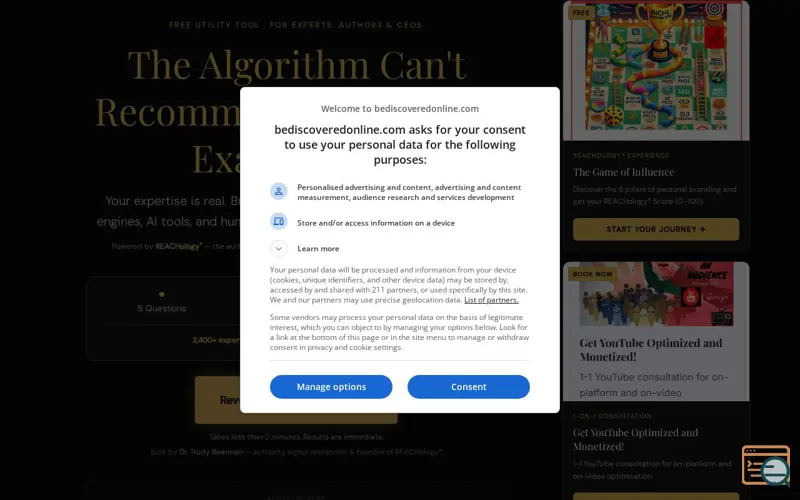 Screenshot of REACHology® Authority Signal Gap™ Check