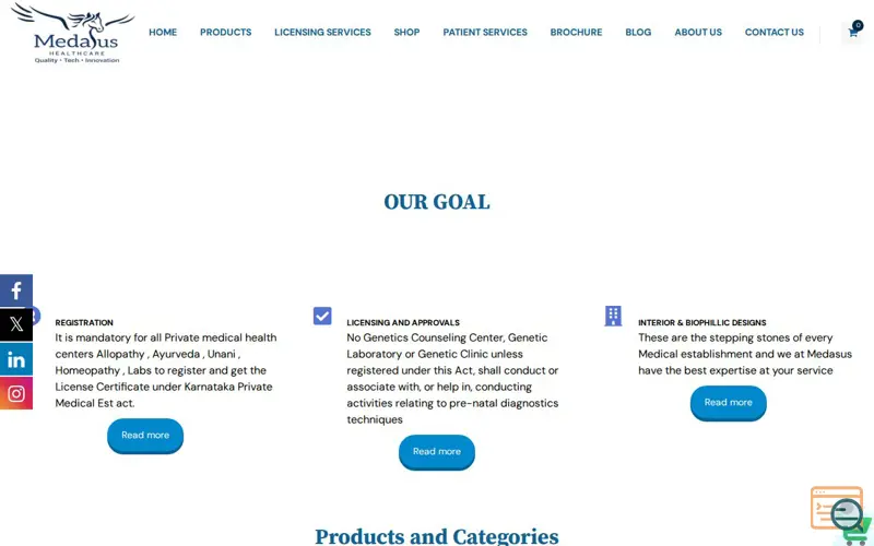 Screenshot of MEDASUS HEALTHCARE PVT LTD