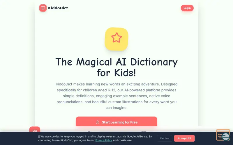 Screenshot of KiddoDict