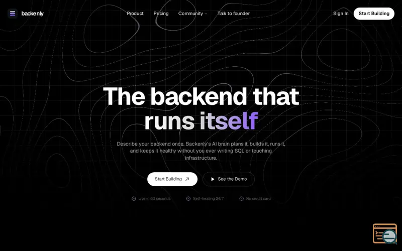 Screenshot of Backenly