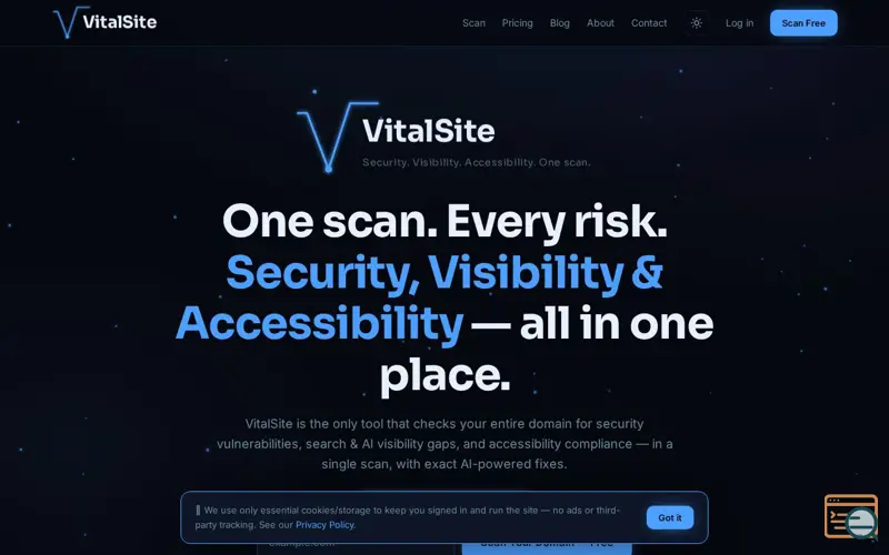 Screenshot of VitalSite