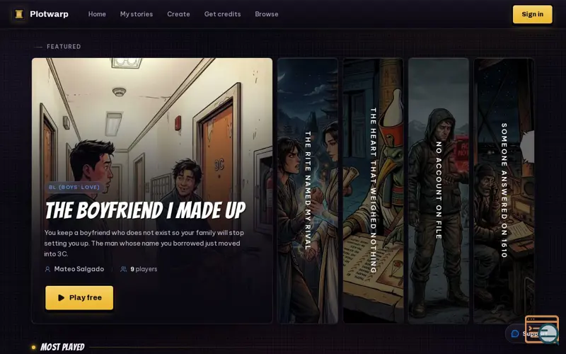Screenshot of Plotwarp, a launch using Polar