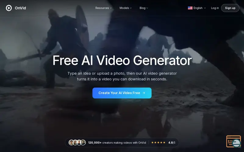 Screenshot of OnVid – AI Video Generator
