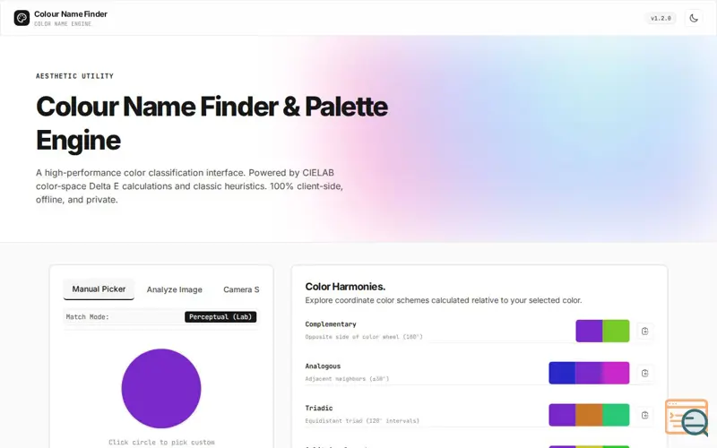 Screenshot of Colour Name Finder