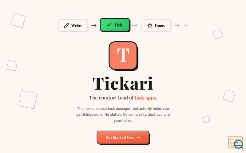 Screenshot of Tickari