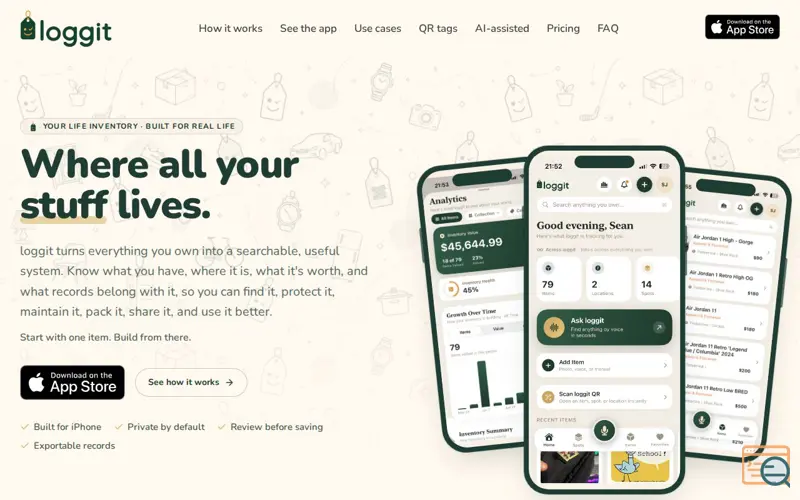 Screenshot of loggit