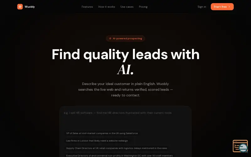 Screenshot of Wuobly, a launch using TrueHost Cloud