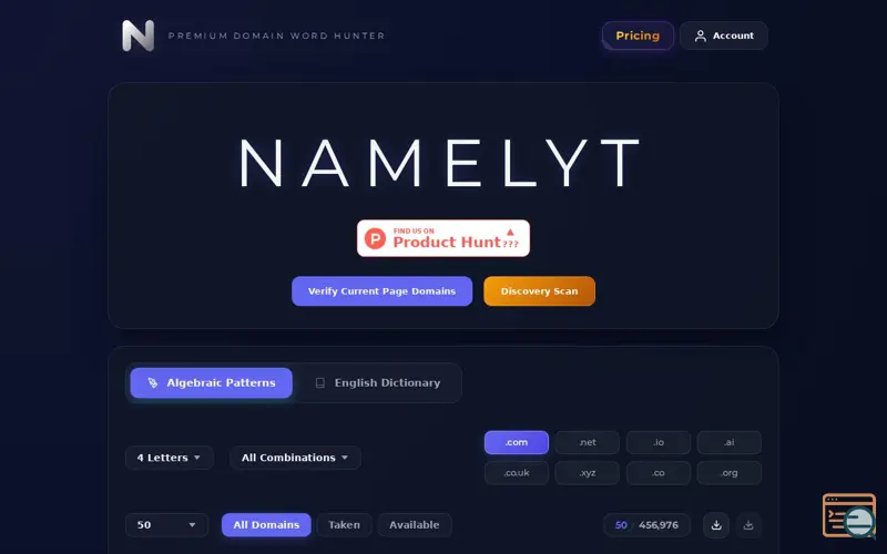 Screenshot of Namelyt
