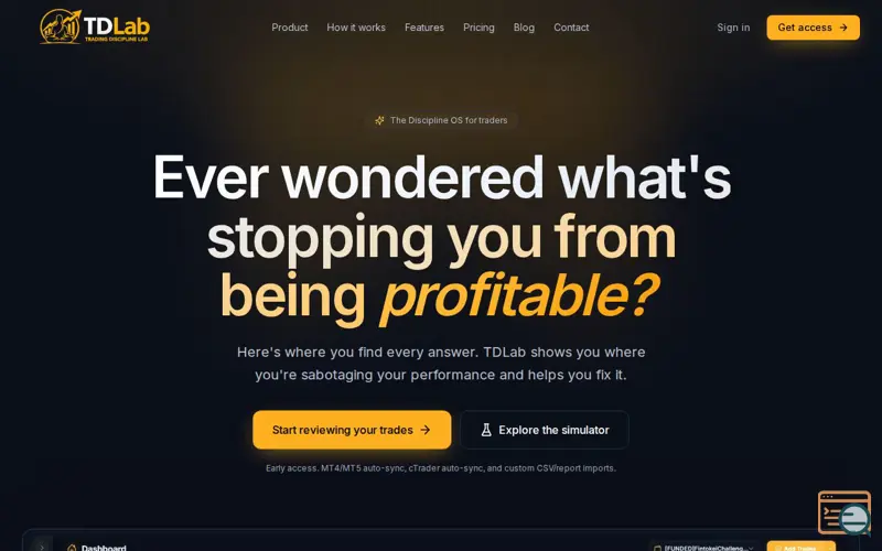 Screenshot of TradingDisciplineLab