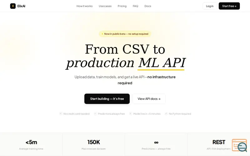 Screenshot of ElixAI