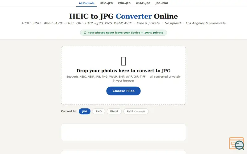 Screenshot of Free Image Converter Online
