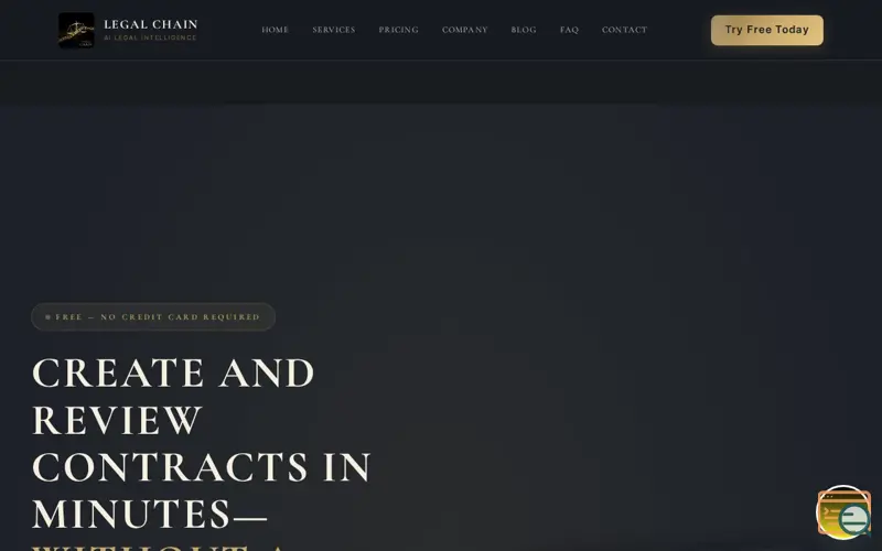 Screenshot of Legal Chain: Fast, Accurate, Accessible, a launch using Trustpilot