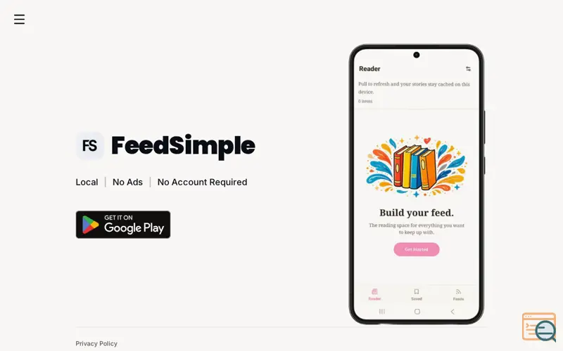 Screenshot of Feed Simple: No Clutter RSS Reader