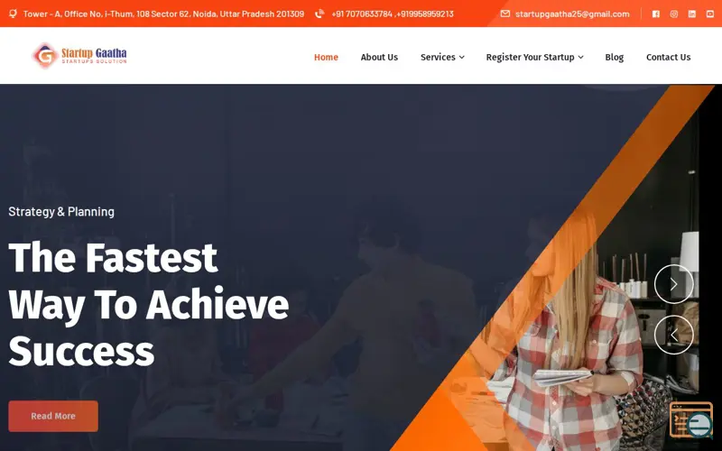 Screenshot of startupgaatha.com
