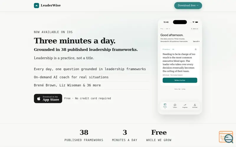 Screenshot of LeaderWise