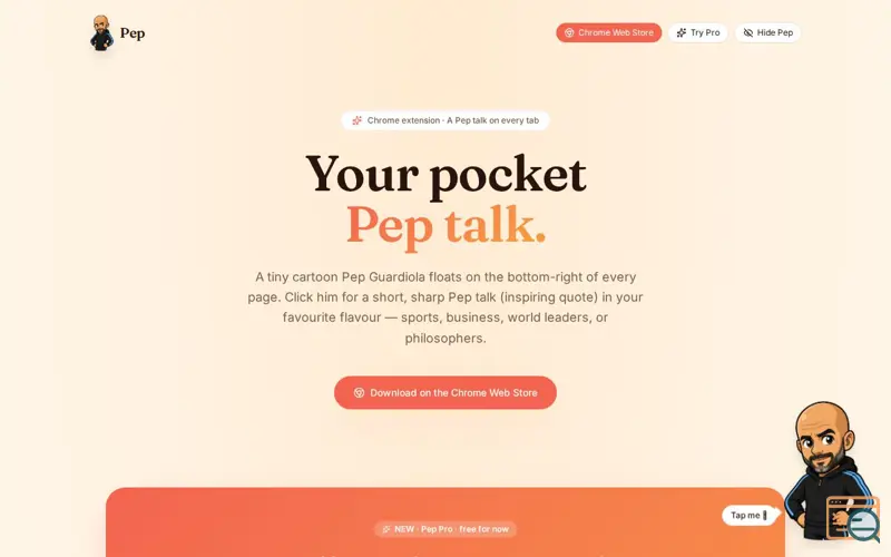 Screenshot of Pep