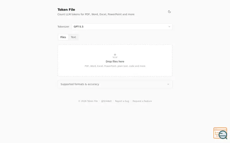 Screenshot of Token File