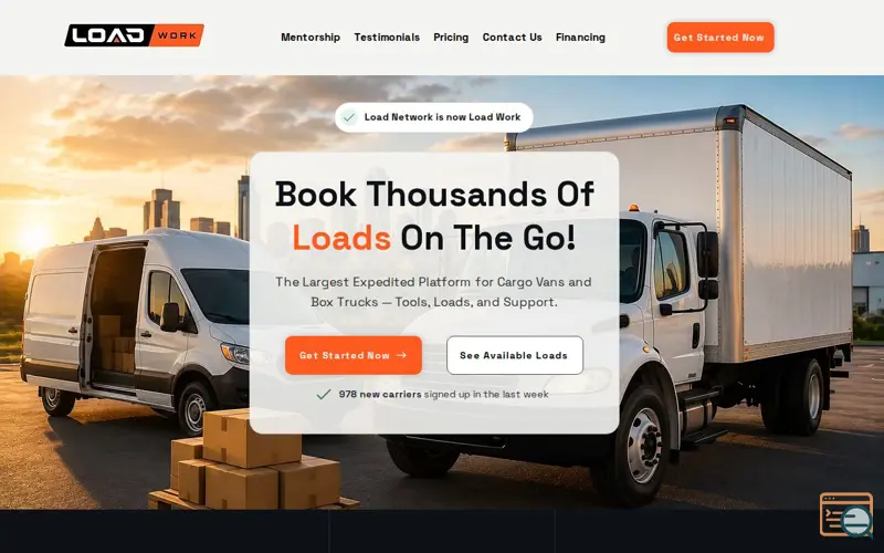 Screenshot of LoadWork
