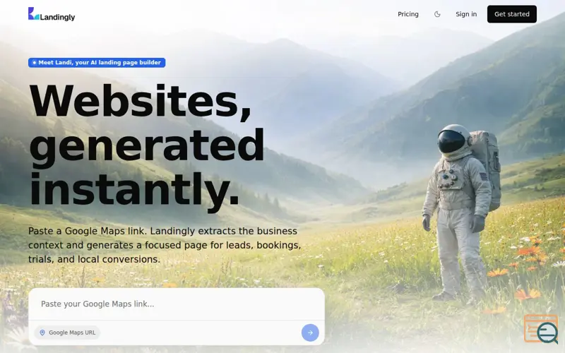 Screenshot of Landingly